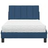vidaXL Letto con Materasso Hanko Blu 100x200 cm in Tessuto