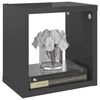 vidaXL Mensole Parete a Cubo 6 pz Grigio Lucido 22x15x22 cm