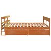 vidaXL Letto senza Materasso Marrone Cera 200x200 cm in Legno di Pino