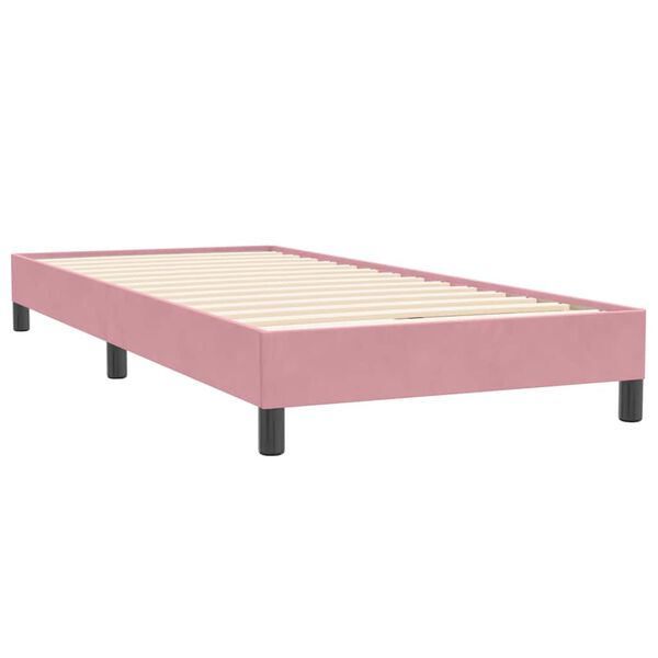 vidaXL Letto a Molle senza Materasso Rosa 80x220 cm Velluto