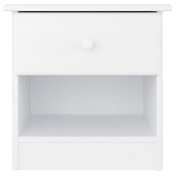 vidaXL Comodino ALTA Bianco 41x35x41 cm in Legno Massello di Pino