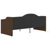vidaXL Dormeuse con Materasso USB Marrone Scuro in Tessuto 90x200 cm