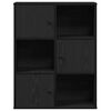 vidaXL Libreria Rovere Nero 60x24x76,5 cm in Legno Multistrato