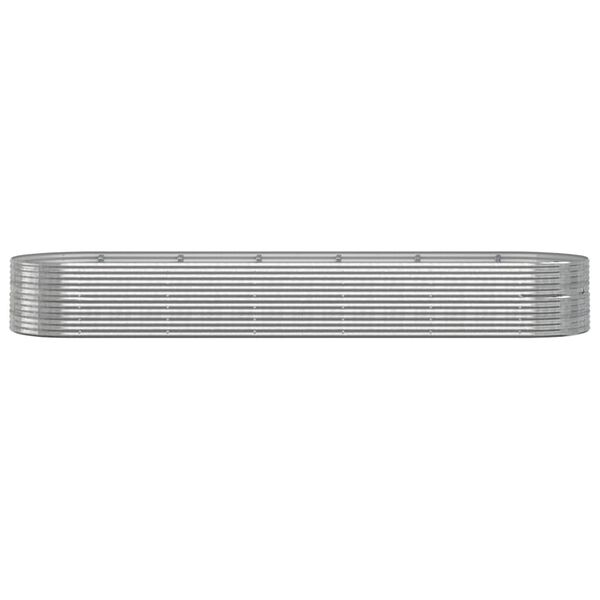 vidaXL Letto Giardino Acciaio Verniciato Polvere 510x140x68 cm Argento
