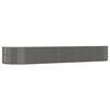 vidaXL Letto Giardino Acciaio Zincato 447x140x68 cm Grigio