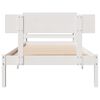 vidaXL Letto senza Materasso Bianco 75x190 in Legno Massello di Pino