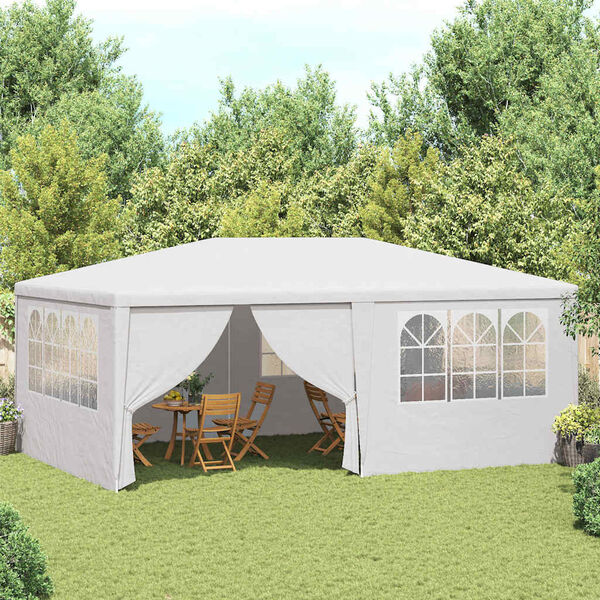 vidaXL Gazebo Professionale con Pareti 4x6 m Bianco 90 g/m²