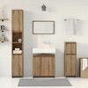 vidaXL Set Mobili da Bagno 4 pz Rovere Artigianale Legno Multistrato