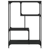 vidaXL Libreria Nera 81x36x115 cm in Legno Multistrato e Acciaio