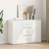 vidaXL Credenza Bianco Lucido 90,5x29,5x65 cm in Truciolato