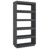 vidaXL Libreria/Divisorio Grigio 80x35x167 cm in Massello di Pino