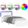vidaXL Giroletto con Testiera e LED Bianco 75x190 cm