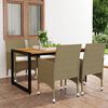 vidaXL Set Mobili da Pranzo per Giardino 5 pz Beige
