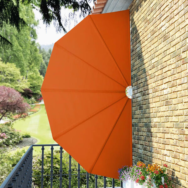 vidaXL Tenda Laterale per Terrazza Pieghevole Terracotta 200 cm