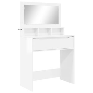 vidaXL Tavoli da Trucco per Camera da Letto con cassetto Bianco Lucido