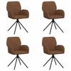 vidaXL Sedie da pranzo girevoli 4 pcs Pelle Scamosciata Sintetica