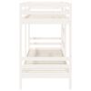 vidaXL Letto a Castello senza Materasso Bianco 90x190cm Massello Pino