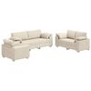 vidaXL Divano 2 pcs Beige 219 x 80 x 82 cm Tessuto misto lino