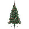 vidaXL Albero di Natale artificiale con luci integrate Verde 120 cm