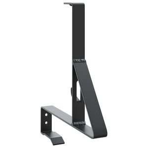 vidaXL Supporto per guardia della neve Nero 29,5 x 3 x 34,5 cm Acciaio