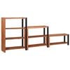 vidaXL Libreria 3 pcs Marrone 80 x 30 x 110 cm