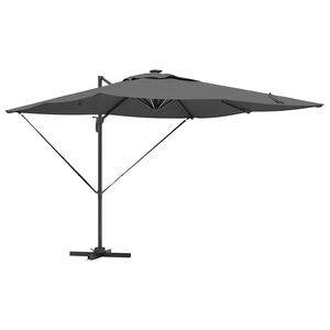 vidaXL Ombrellone Antracite 286 x 284 x 270 cm Alluminio e Poliestere