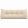 vidaXL Cuscino per Schiena Crema 120 x 24 x 50 cm Tessuto