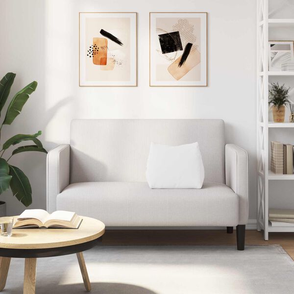 vidaXL Cuscino per Schiena Bianco 45 x 20 x 35 cm Tessuto