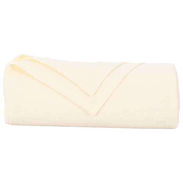 vidaXL Coperta Crema 170 x 130 cm Panno
