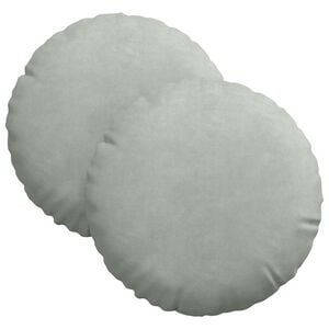 vidaXL Cuscini per Seduta 2 pz Velluto Grigio chiaro &Oslash;30 x 13 cm