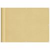 vidaXL Paravento da Balcone Sabbia 75x300 cm 100% Poliestere Oxford