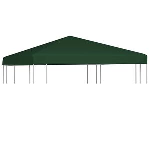 vidaXL Copertura Superiore per Gazebo 310 g/m&sup2; 3x3 m Verde