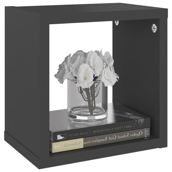 vidaXL Mensole Parete a Cubo 6 pz Grigie 22x15x22 cm