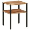 vidaXL Tavolino 35x35x45cm in Legno Massello di Acacia e Ferro