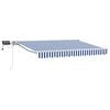 vidaXL Cornice per Tenda Manuale con LED Blu e Bianco 2,5 x 2 m