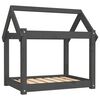 vidaXL Cuccia per Cani Grigia 71x55x70 cm in Legno Massello di Pino