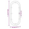vidaXL Specchio da Parete con Luci LED 45x100 cm Vetro Ovale
