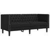 vidaXL Divano per Soggiorno 3 pcs Nero 194 x 74,5 x 70,5 cm