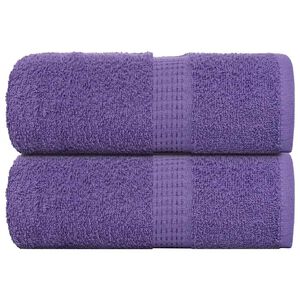 vidaXL Asciugamani FROGN 2 pz Viola 30x30 cm 360 g/m&sup2;