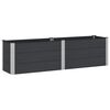vidaXL Letto rialzato da giardino Nero 200 x 50 x 54 cm