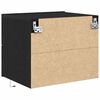 vidaXL Armadio da Notte con cassetto 2 pcs Rovere Nero 50 x 39 x 41 cm