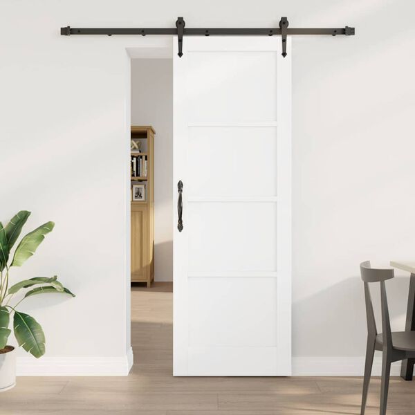 vidaXL Porta scorrevole ORKDAL Bianco 73,5 x 211 cm Pino massello