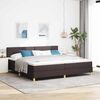 vidaXL Letto box spring con materasso Marrone scuro 200 x 200 cm