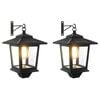 vidaXL Lampada da Muro with LED Bulb 2 pz Nero 19 x 14 x 25 cm