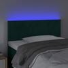 vidaXL Testiera a LED Verde scuro 90x5x78/88 cm in Similpelle