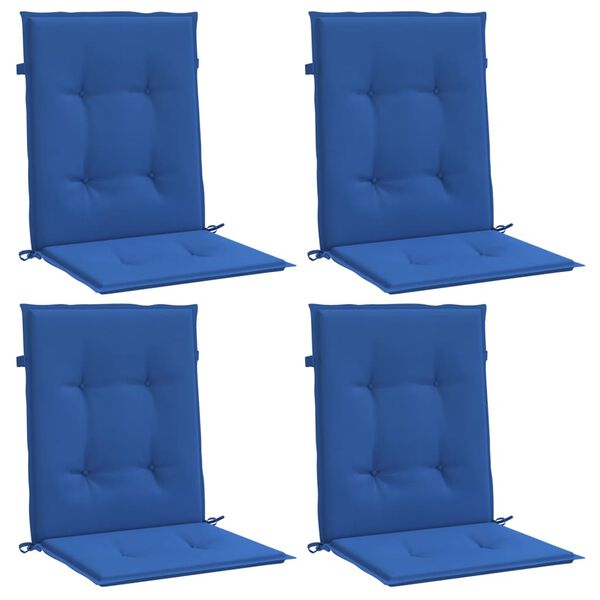 vidaXL Cuscini per Sedia 4 pz Blu Reale 100x50x3 cm in Tessuto Oxford