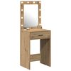 vidaXL Tavolo da trucco rovere artigianale 50 x 41 x 135 cm