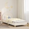 vidaXL Struttura letto bambini con testata Crema 90 x 190 cm