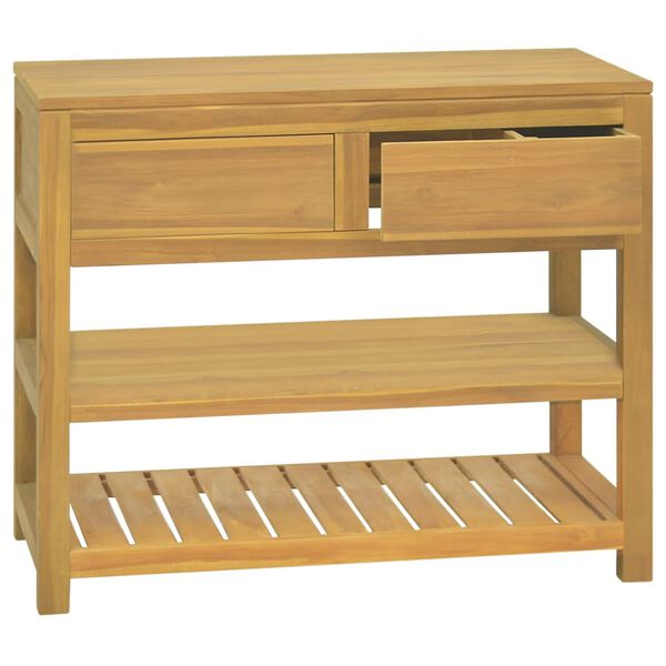 vidaXL Mobile da Bagno 90x45x75 cm in Legno Massello di Teak