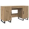 vidaXL Scrivania rovere artigianale Legno ingegnerizzato
